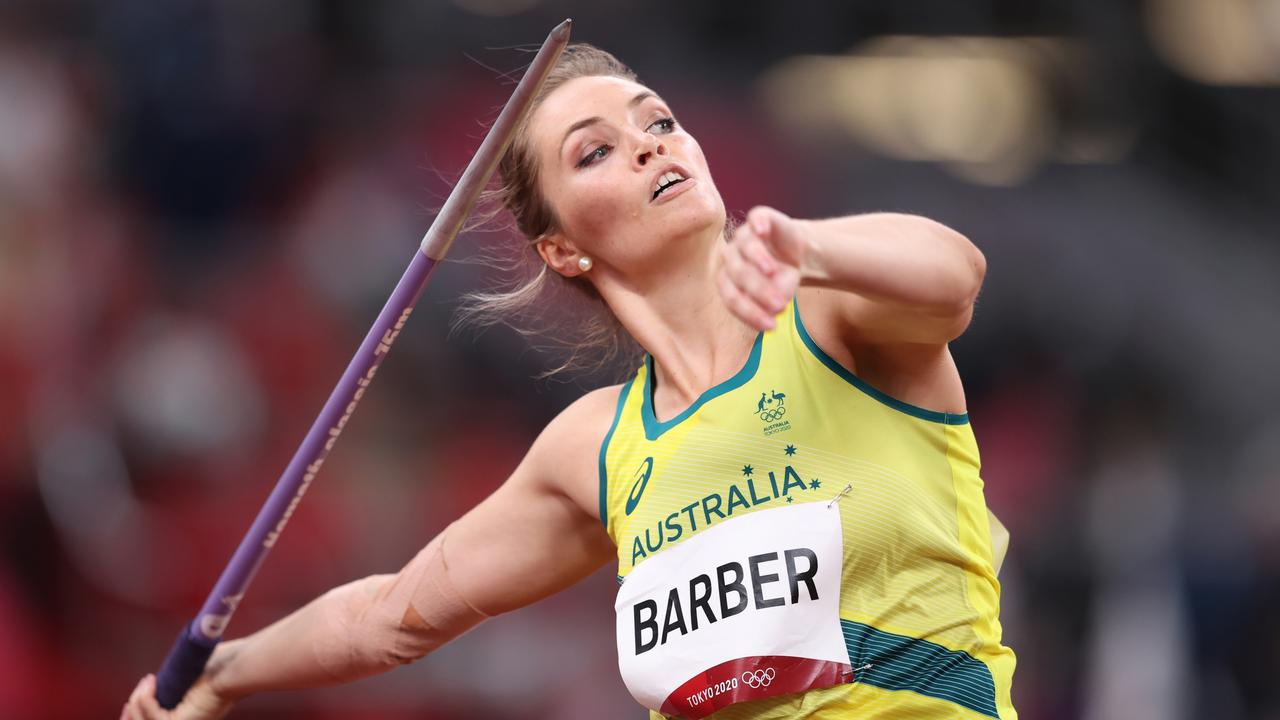 There were no yips for Barber as she launched for bronze. Picture: Getty Images