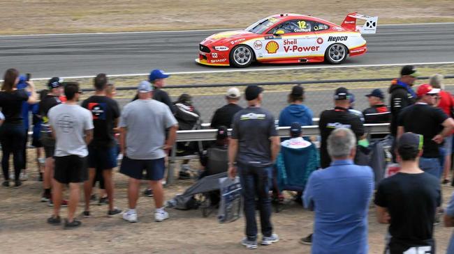 Fabian Coulthard in action in the first Ipswich SuperSprint practice session. Picture: Rob Williams