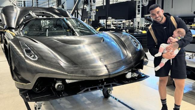 Adrian Portelli with the Koenigsegg Jesko being custom built.