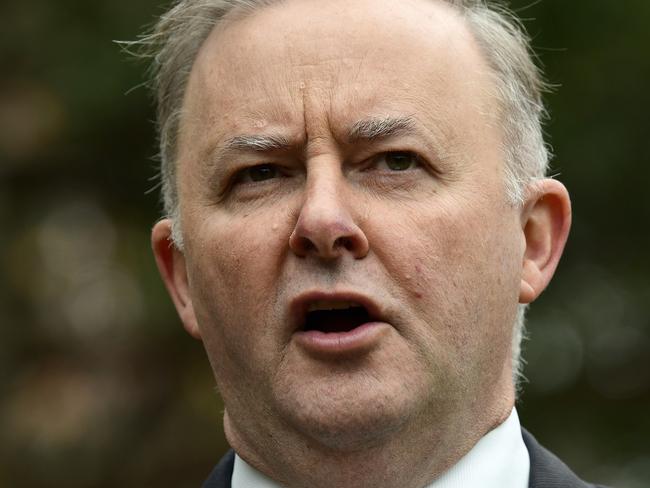 Federal Opposition Leader Anthony Albanese speaks to the media during a press conference in Burwood, Sydney, Saturday, June 8, 2019. Federal Labor has questioned why some leaked documents to the media are being investigated and others are not after federal police dropped their probe into the Medevac leak. (AAP Image/Bianca De Marchi) NO ARCHIVING