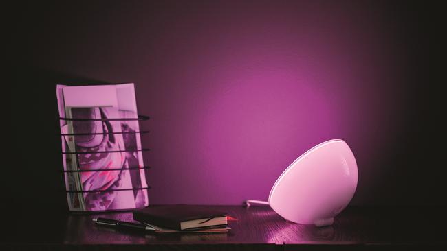 The Philips Hue Go lamp can glow many different colours and accept commands from virtual assistants.