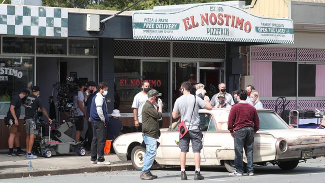 A Strathpine restaurant was transformed into a Pizzeria for scenes in the NBC series. Picture: Annette Dew