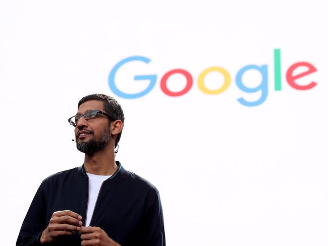 Google chief executive Sundar Pichai speaks during Google I/O 2016.
