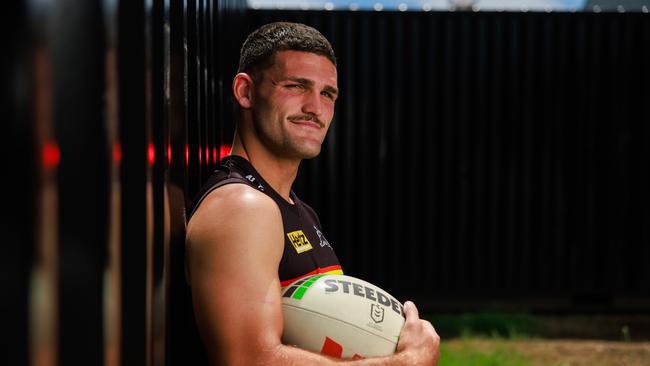 Daily Telegraph. 18, February, 2025.Penrith Panthers, Nathan Cleary, in Penrith, today.Picture: Justin Lloyd.