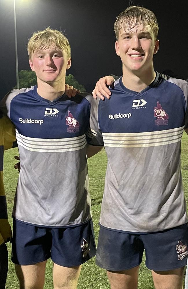 Tom Howard (left) and Jasper Barry (right) at the Emerging Reds Cup.