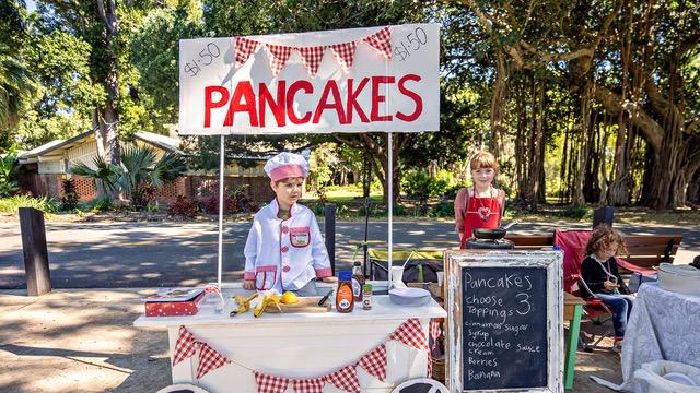 The Homeschool Market is a gathering of friends where the kids have a chance to buy and sell to and from each other.
