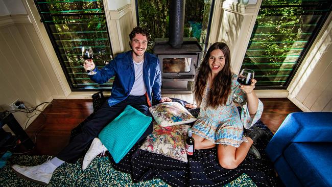 Cuddle up creekside at a cosy cabin at Tamborine Mountain Glades. Picture: Nigel Hallett