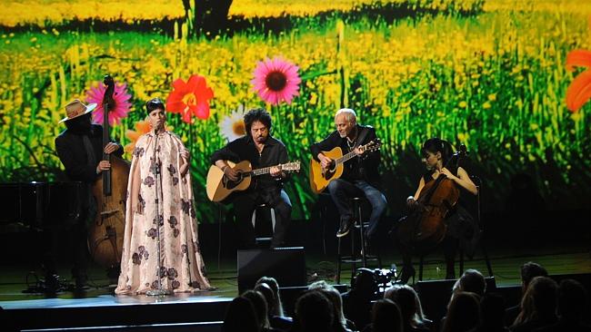 Katy Perry performs onstage during "The Night That Changed America: A GRAMMY Salute To The Beatles". Picture: Getty 