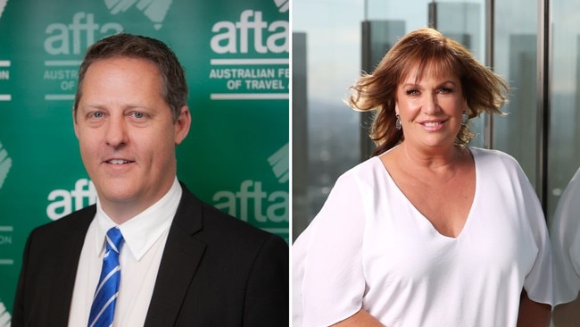 Australian Federation Travel Agents boss Jayson Westbury has been called on to resign after his comments that Tracy Grimshaw needs a “firm upper cut” over negative stories about travel refunds.