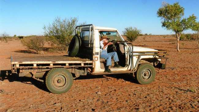 Anne Cox at Andado Station. Anne still loves visiting her family's properties and has just turned 100 this year.