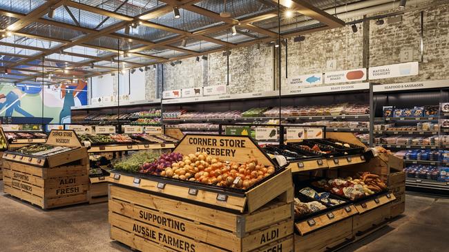 Aldi’s store in Rosebery features a mural inspired by the history of the building, created by renowned local artist Andrew Dennis.