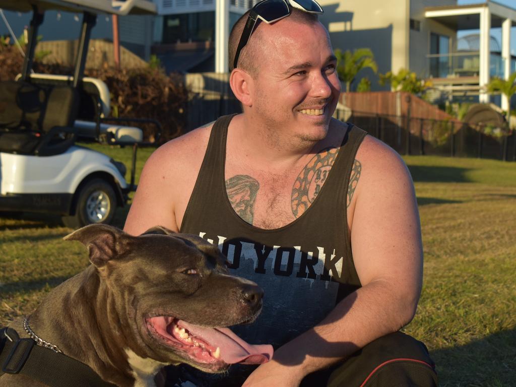 Simon O'Malley with Deisel at Rumble on the Reef 2021, Wake House Australia, September 25. Picture: Lillian Watkins