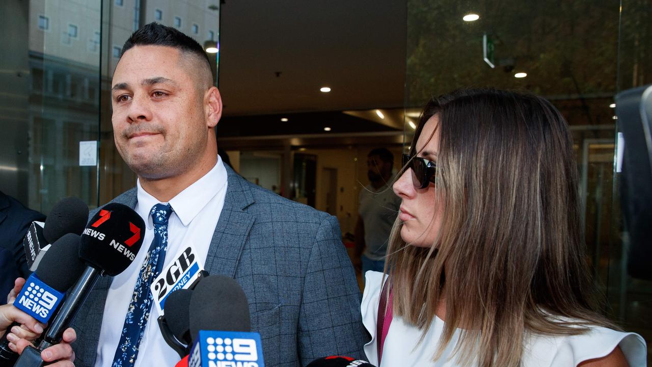 Hayne was emotional after finding out the verdict. Picture: NCA NewsWire / David Swift