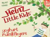 Heinz Little Kids yoghurt muesli fingers have been named on the list.