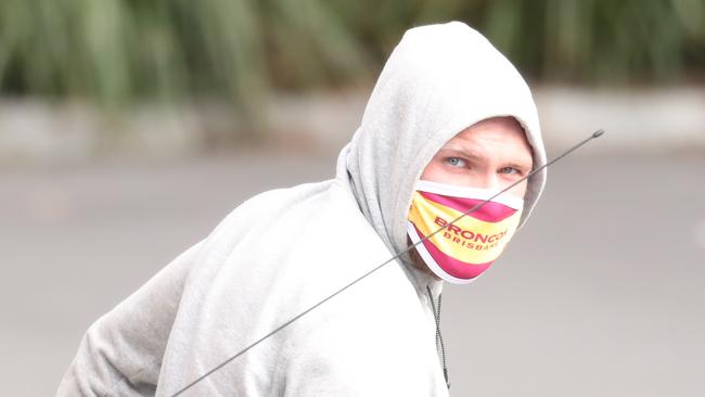 Matt Lodge at Broncos HQ at Red Hill. Picture: Annette Dew