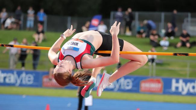 NSW Country Champion high jumper Emily Whelan from the Adamstown New Lambton Athletics Club. Photo: David Tarbotton.