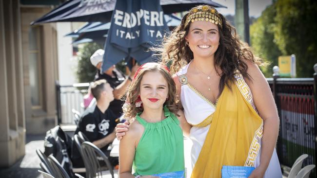 darby Venettacci 10 and Angelica Passarelli at Festa Italia, North Hobart. Picture: Chris Kidd