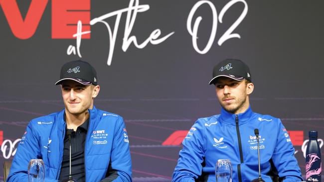 Jack Doohan and Pierre Gasly at F1 75. Photo by Sam Bloxham/Getty Images/