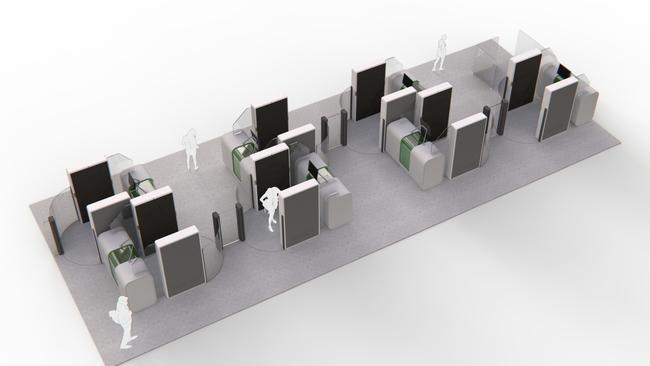 Australian tech company Micro-X is developing new queue-busting security checkpoints for the US department of homeland security. Picture: Supplied.,