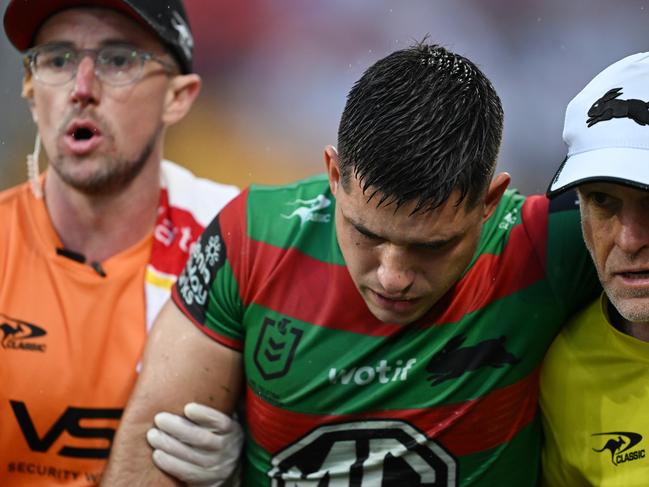 Peter Mamouzelos is set to be sidelined for 6 weeks after suffering a dislocated elbow. Picture: NRL Imagery