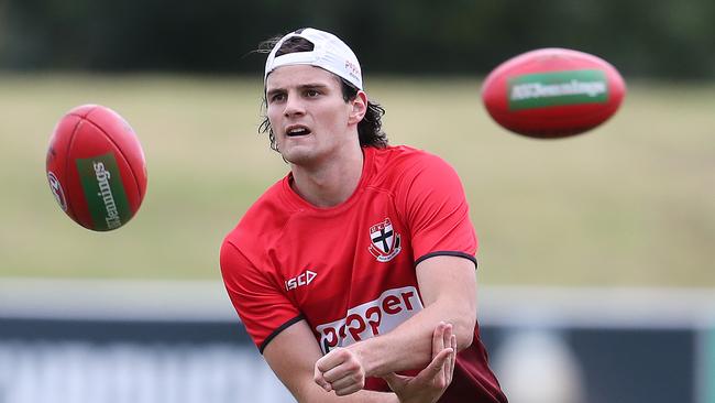 Hunter Clark at St Kilda training in November last year. Picture: Michael Klein