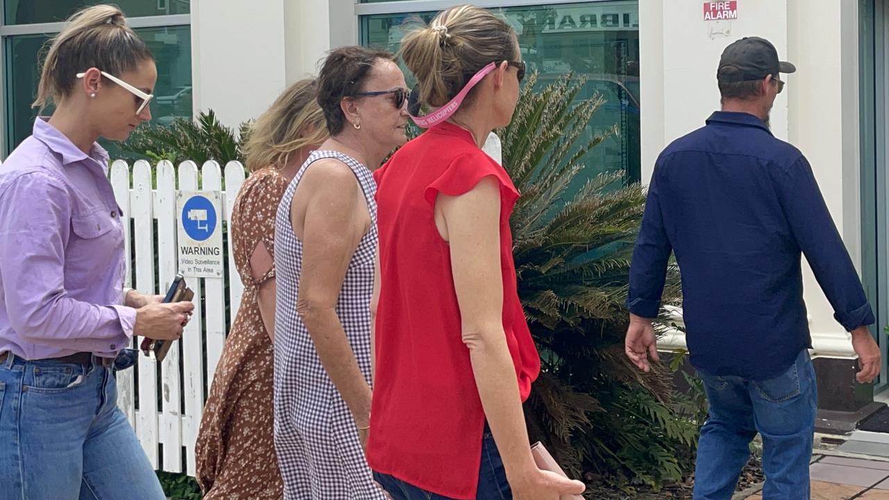 Relatives and friends of the Schwarz and Tighe families attend Bown Magistrates Court for the latest mention for Darryl Valroy Young. Picture: Janessa Ekert