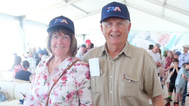 Joan and Bob Da La Hunty at day three of the Pacific Airshow, 20 August 2023. Picture: Richard Gosling