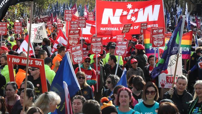 More than 100,000 people turned out for May’s Change the Rules rally. Picture: David Crosling