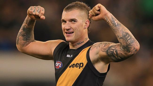 Dustin Martin could roar home in the count after a standout second half of the season. Picture: Wayne Ludbey