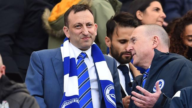 Brighton owner Tony Bloom (L).