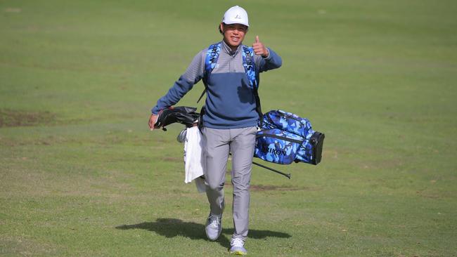 All smiles for Jeffrey Guan. Picture: David Tease | Golf NSW