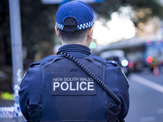 Police on the scene in Sydney's CBD this afternoon after a police officer was stabbed twice in the head by a knife-wielding man. The alleged offender was tasered and arrested at gunpoint following the attack, which took place shortly after 1pm on Sunday. Photo: Tom Parrish