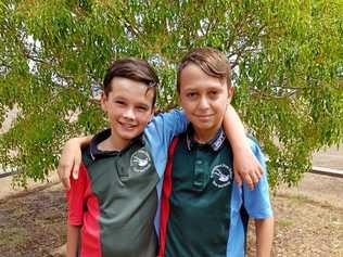 LEADING THE WAY: Boynewood State School's 2019 captains Luke Moloney and Kainen Beezley.