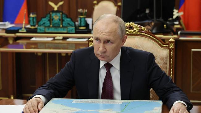 Vladimir Putin said Prigozhin had ‘made mistakes’ during a meeting with Moscow's appointed head of the Kherson region of Ukraine. Picture: AFP.