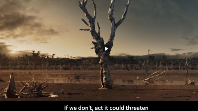 It took Federal Water Minister Tanya Plibersek's water bureaucrats four months before finally admitting this bleak image in their $12 million Murray Darling Basin advertising campaign was a fake.