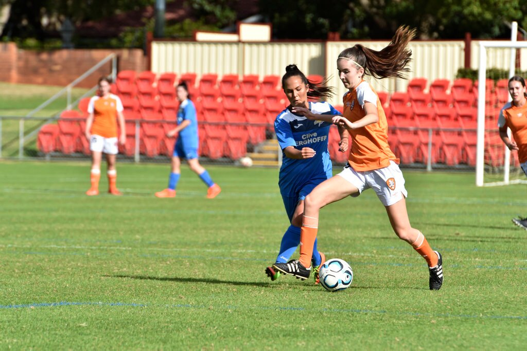 Zoe Brown, Thunder. SWQ Thunder Women vs Brisbane Roar at Clive Berghofer Stadium, April 2018. Picture: Bev Lacey