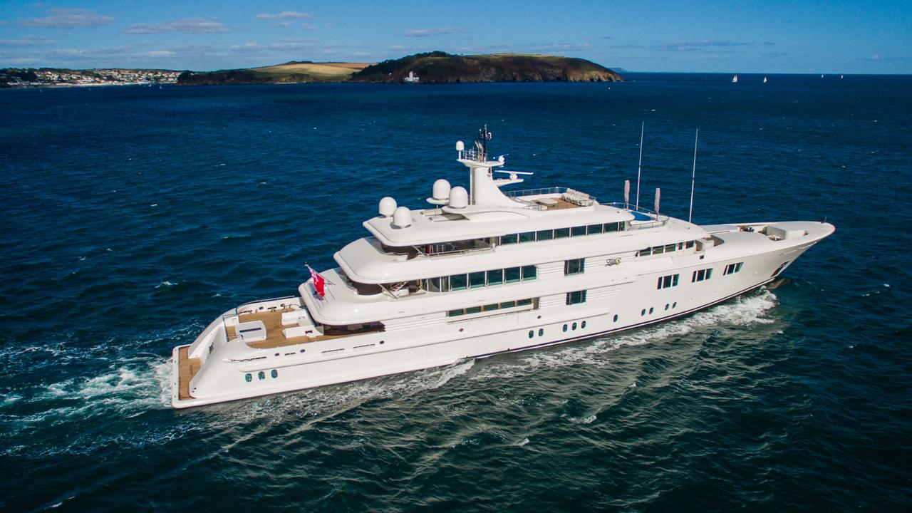 SuperYacht The Lady E is in Melbourne and is available for charter. Picture: Supplied.