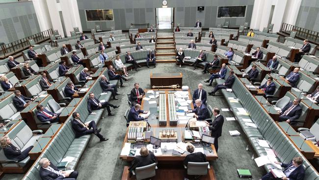 The scene in Parliament House today. Picture: Gary Ramage