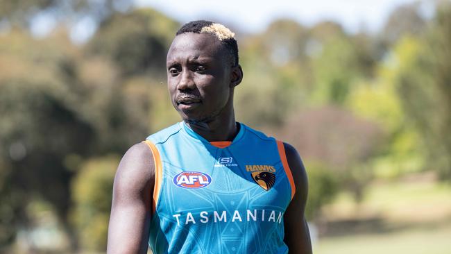 Mabior Chol will play a key role up forward for the Hawks. Picture: Brad Fleet