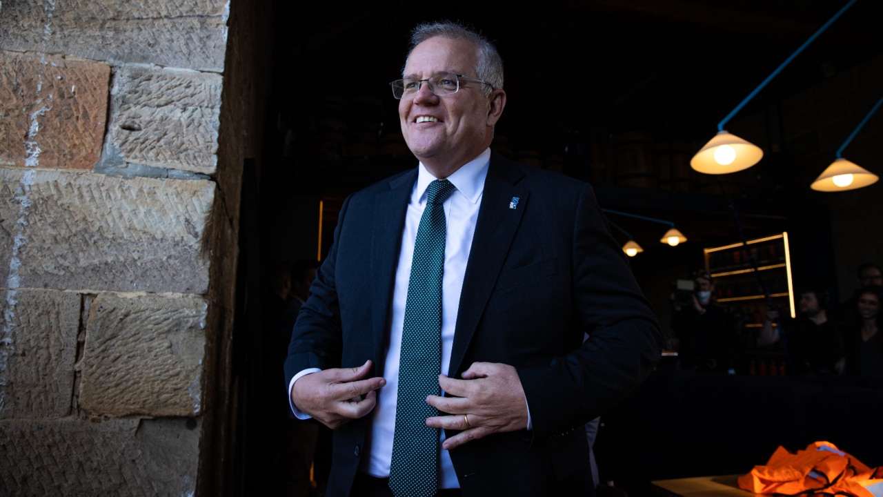 Prime Minister Morrison campaigning in Tasmania