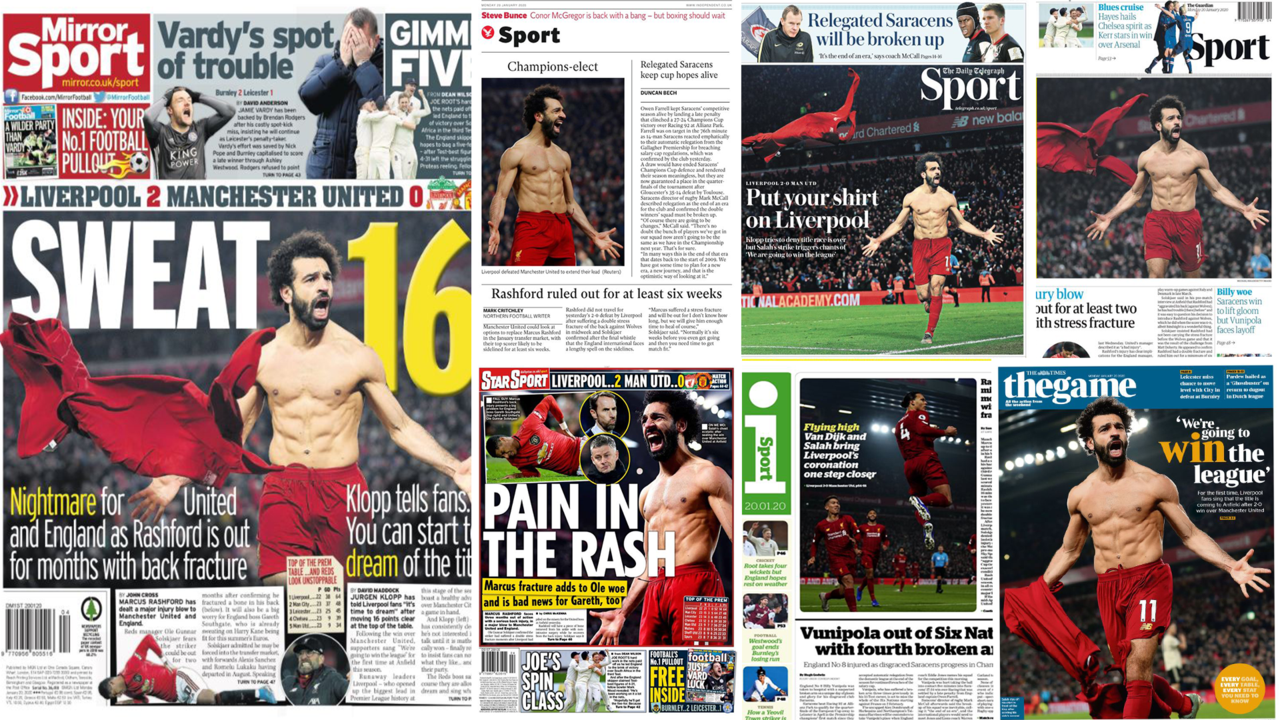 The UK's back pages all had the same image.