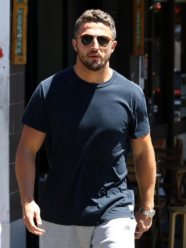 Burgess spotted in Redfern earlier this week visiting a medical centre. Picture: Matrix