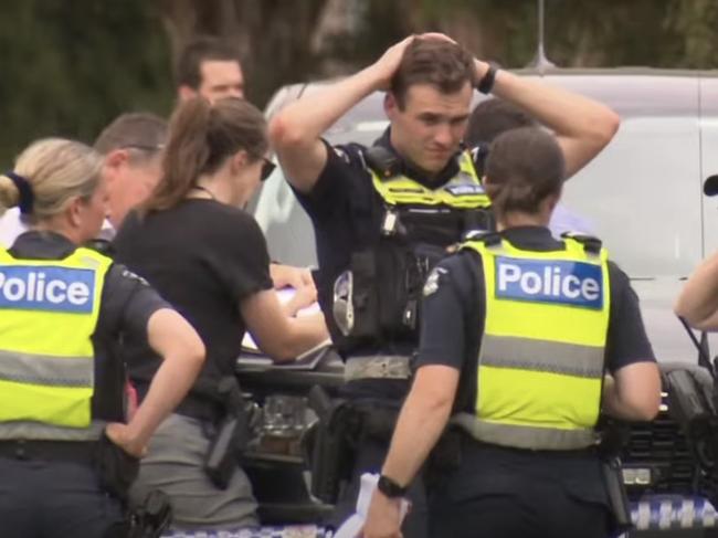 Emergency services at the scene of a house fire on Barr St in Maryborough on February 13, 2025. A baby was flown to hospital after the blaze. Picture: 7NEWS