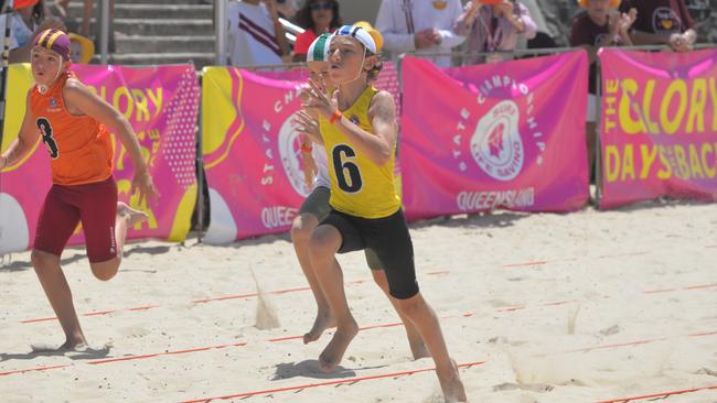 Action from the Queensland Youth Surf Life Saving Championships on February 17.