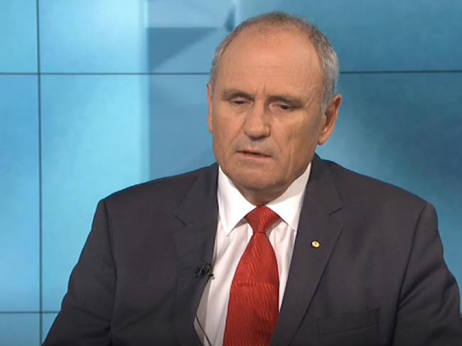 Departing NAB chairman Ken Henry appearing on the ABC’s <i>7.30</i>.