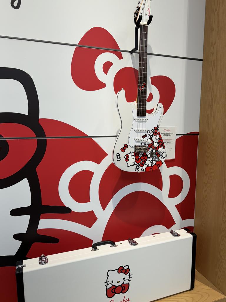 One of the new Hello Kitty guitars.