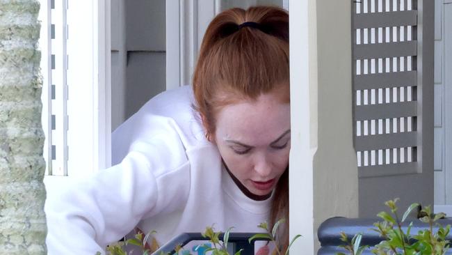 Brooke Bellamy at her Brisbane home on Wednesday