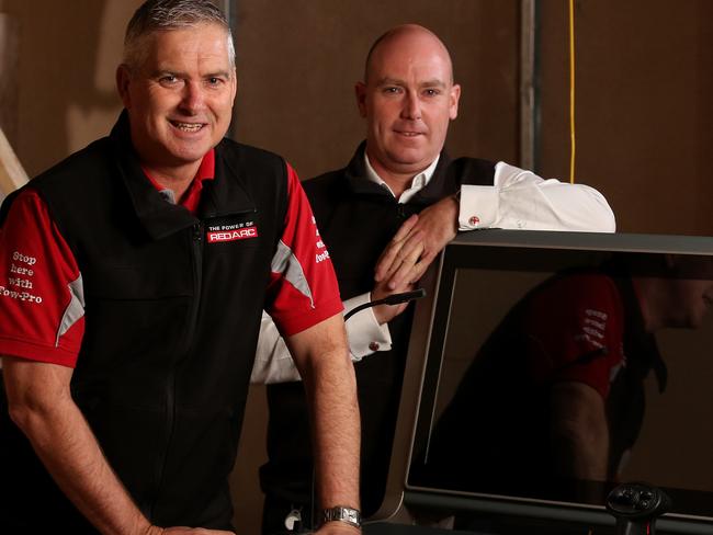 29/06/18 Anthony Kitte and Mike Hartas from Redarc at Lonsdale in one of their businesses expanding sites with a navigational bridge system they are building for the defence future frigates. picture CALUM ROBERTSON