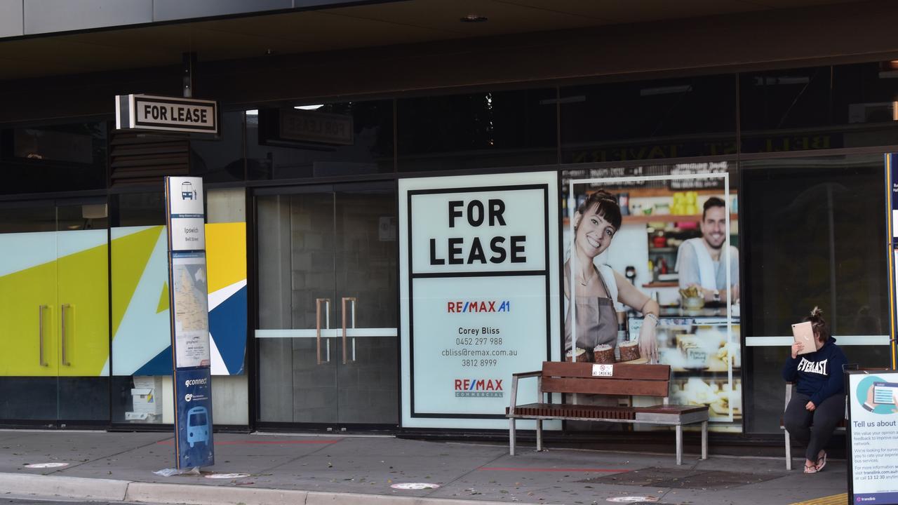 'For lease' signs remain a prominent feature of the Ipswich CBD. Picture: Jessica Baker