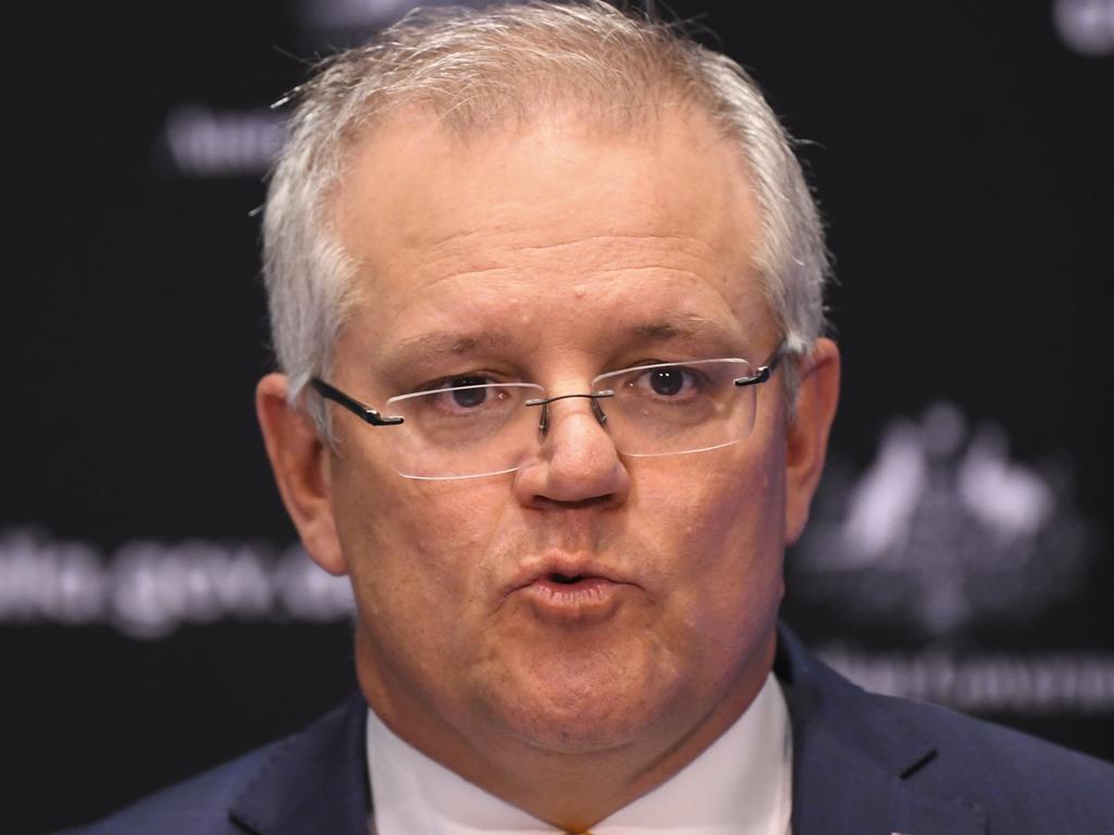 Australian Prime Minister Scott Morrison has set strict caps on arrivals. Picture: Image/Lukas Coch